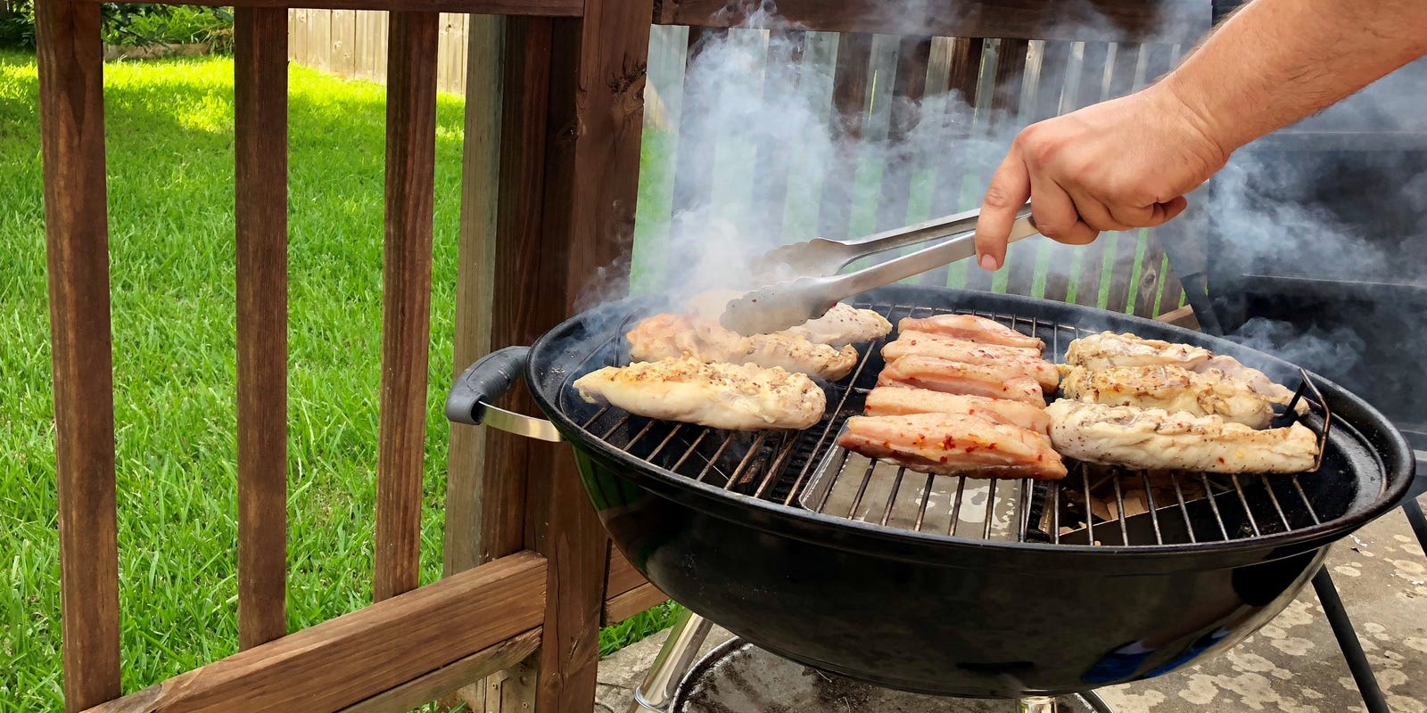 how long to cook half chicken on charcoal grill